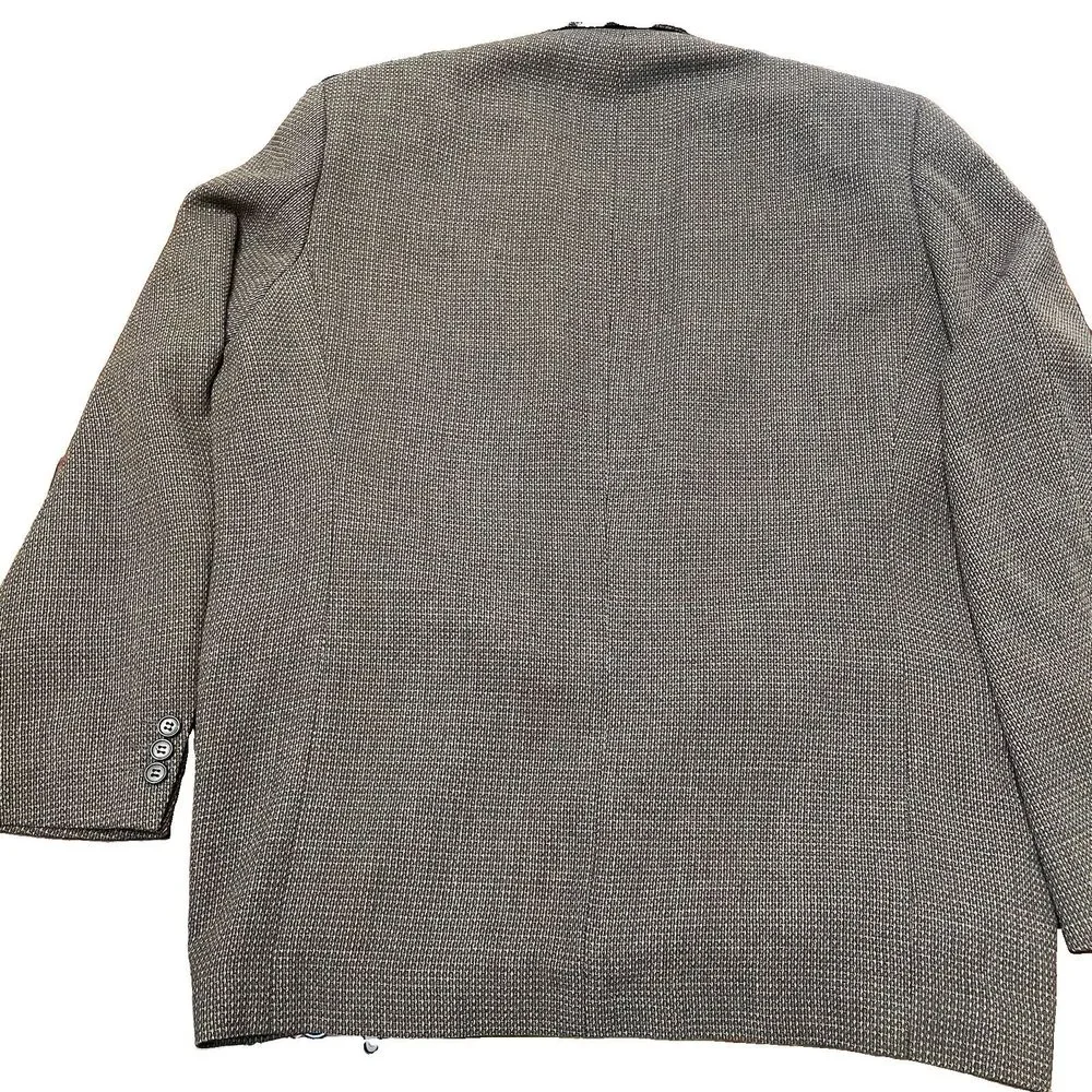 VTG Cavelli 100% Wool Mens Blazer Sport Coat 44L Navy Gold Button Preppy Classic